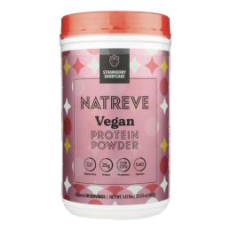 Natreve - Protein Powder Strwbry Vegan - Case of 4-23.8 OZ
