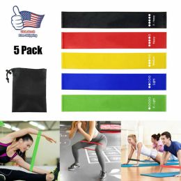 5X Resistance Fitness Yoga Band Strap Loop Elastic Gym Excercise Workout 5-40LB