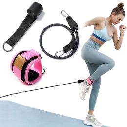 Door Buckle Pull Rope Leg Buttock Training Resistance Band Set Fitness Equipment (Color: BLACK)