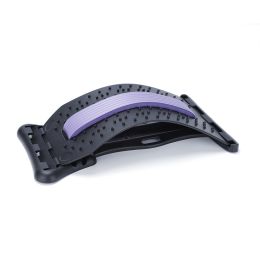 Home Waist Stretching Massage Device for Auxiliary Lumbar Correction Waist and Fitness Massage Stretching (Color: Purple)