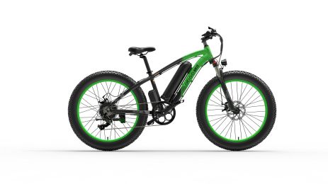 US Stock shipping 26 inch Fat Tire Electric Mountain Bike 1000w Motor GOGOBEST 48V 13ah Battery 7 Speed Off Road Electric Bike (Color: Green)
