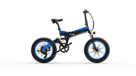 US warehouse Bezior XF200 20 inch Electric Mountain Bike 1000W 48V 15Ah folding fat tire off road electric dirt bike (Color: Blue)