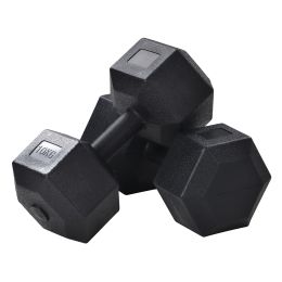 (Total 44lbs; 22lbs each) Weights dumbbells set; Dumbbells for for Men; Women - Vinyl Dumbbell Set for Gym; Home Workout. Pair; black (Material: Plastic, New Color: Black)